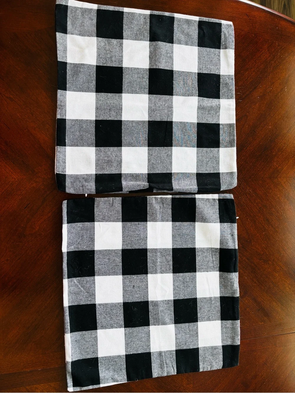 Black and White Buffalo Check Throw Pillow Covers
